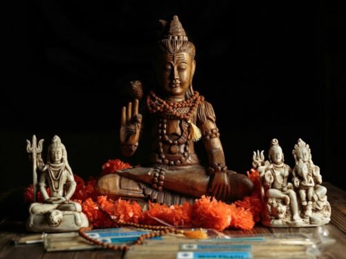 hindu deity figurine on table