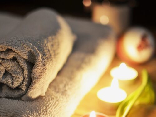 massage therapy, candles, relaxation