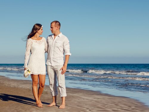 wedding, beach, young couple, couple, portrait, lovers, husband and wife, bride and groom, beach wedding, marriage, pair, together, romantic couple, couple portrait, love, romantic, ocean, seashore, shore, nature, wedding photography, wedding, wedding, wedding, couple, couple, couple, couple, couple