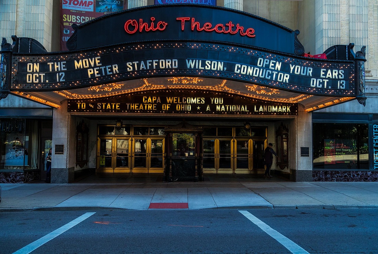 columbus, ohio, ohio theatre, theater, marquee, front, entrance, downtown, city, urban, landmark, historic, lights, entertainment, movies, cinema, old, hdr, blue city, blue movie, blue theater, blue old, ohio, ohio, ohio, movies, cinema, cinema, cinema, cinema, cinema