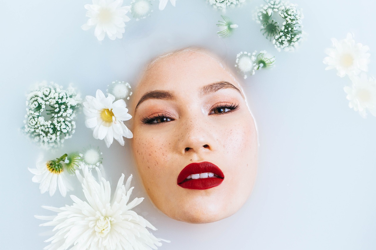 woman, bath, beauty