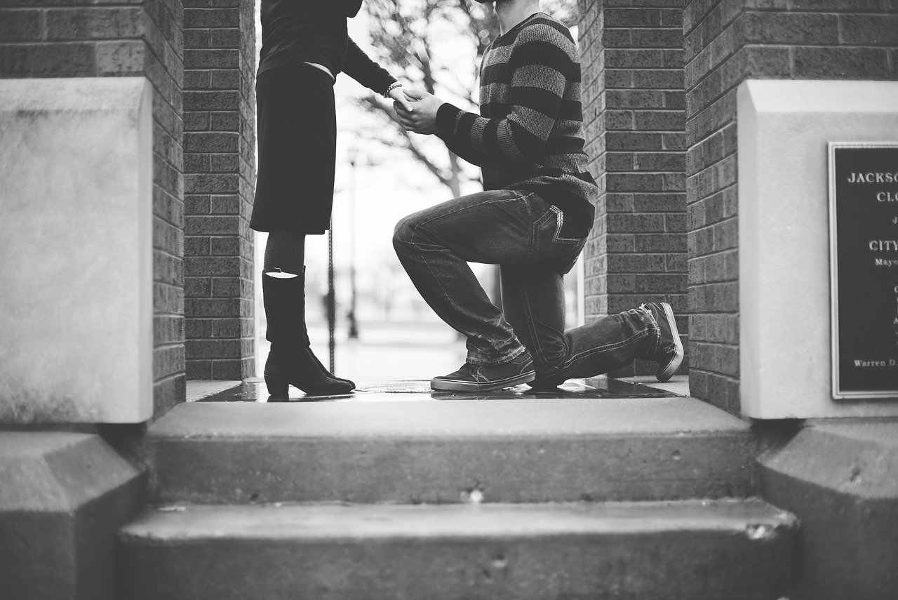 black and white, people, man, woman, couple, propose, love, gray love, propose, propose, propose, propose, propose