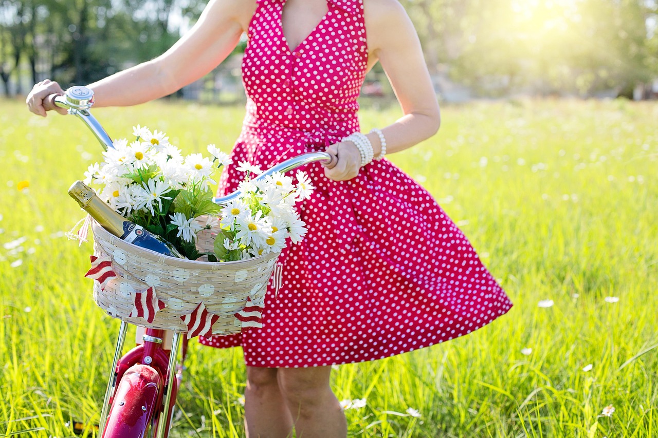 red bicycle, woman, red dress, summer, bicycle, outdoor, pretty, bike riding, red dress, nature, red dress, red dress, red dress, red dress, bicycle, bicycle, bicycle, bike riding, bike riding