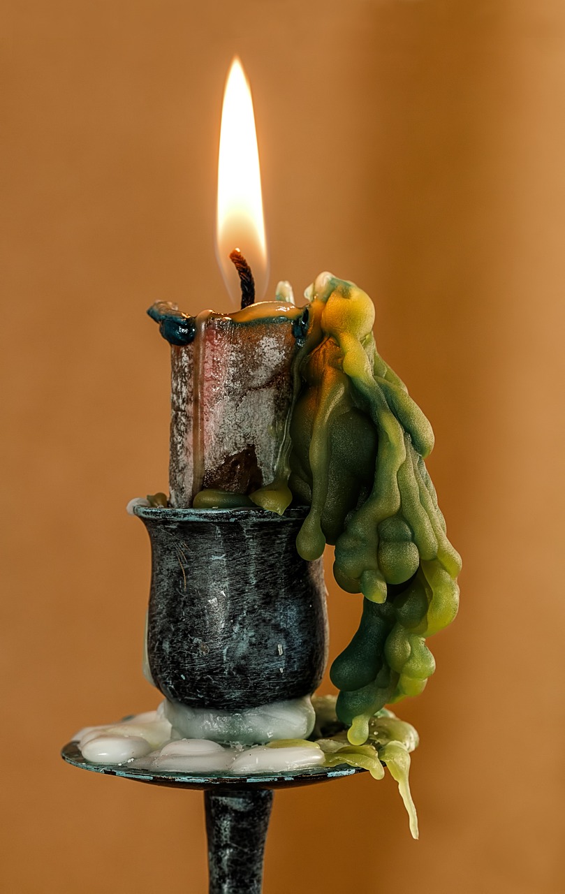 candle, candle wax, candlelight