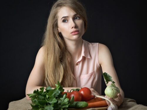 girl, vegetables, health