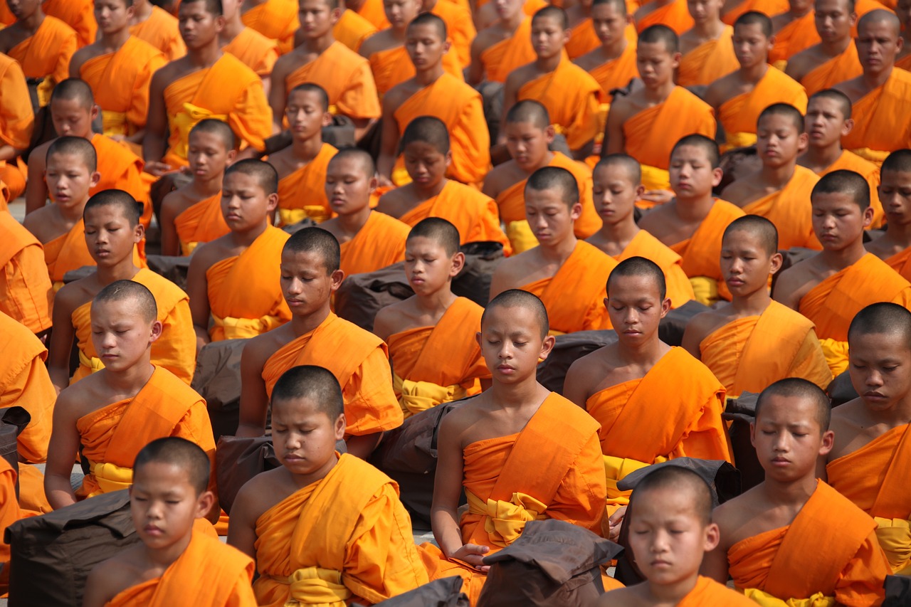 buddhists, monks, meditate, thailand, buddhism, religion, meditation, children, orange, robes, thai, praying, prayer, group, people, together, sitting, quiet, peace, gathering, tradition, ceremony, wat phra dhammakaya, temple, dhammakaya pagoda, youth, monks, buddhism, meditation, meditation, meditation, meditation, meditation, people, temple