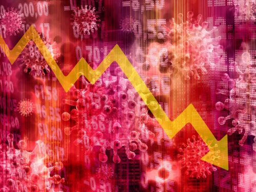 stock exchange, financial crisis, covid-19, coronavirus, virus, china, pandemic, worldwide, disease, 2019 - ncov, tendency, symbol, arrow, downturn, banks, trading floor, finance, financial world, business, business dealings, win, economy, world economy, economic crisis