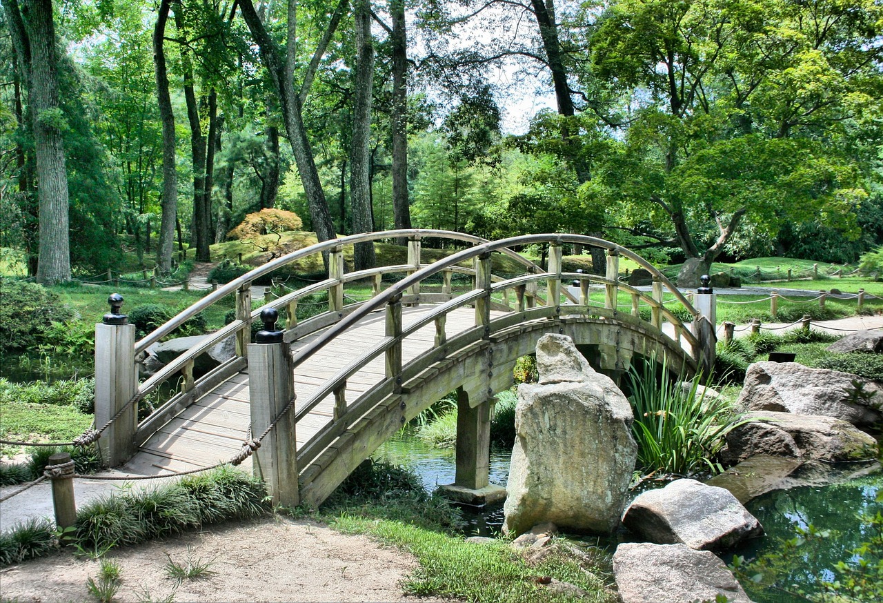 bridge, park, garden, japanese garden, path, walkway, scenery, nature, bridge, park, garden, garden, garden, nature, nature, nature, nature, nature