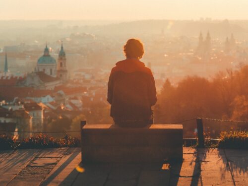 person, sit, bench