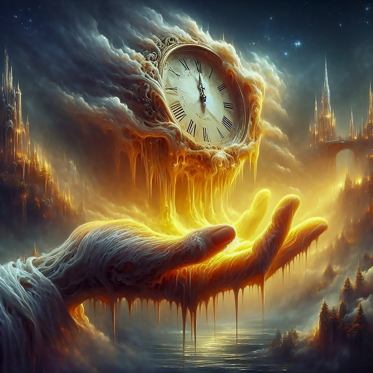 time, running, clock, watch, hand, melting, fantasy, creativity, artwork, ai generated, time, time, time, time, time