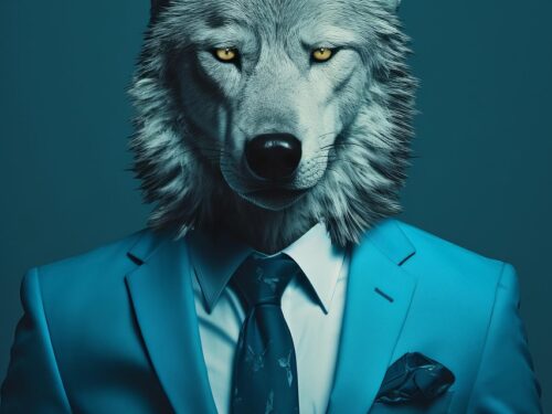 ai generated, wolf, suit, humanoid, animal, predator, canine, salesman, business, manager, businessman, boss, market, canine, nature, salesman, boss, boss, boss, boss, boss