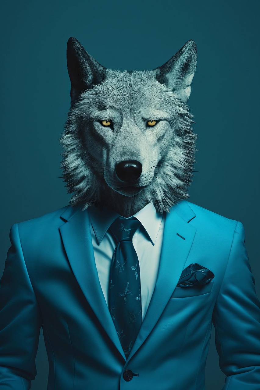 ai generated, wolf, suit, humanoid, animal, predator, canine, salesman, business, manager, businessman, boss, market, canine, nature, salesman, boss, boss, boss, boss, boss