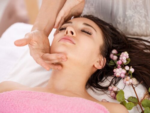 woman, massage, wellness