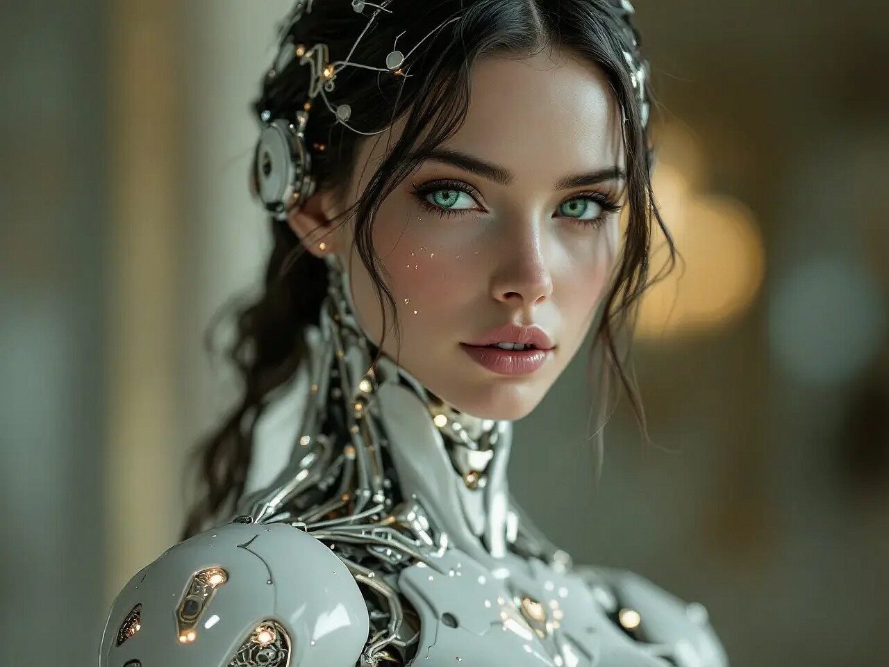 ai generated, woman, robot, technology, future, human, android, futuristic, cyborg, sci-fi, science fiction, bionic, girl, female, cybernetics