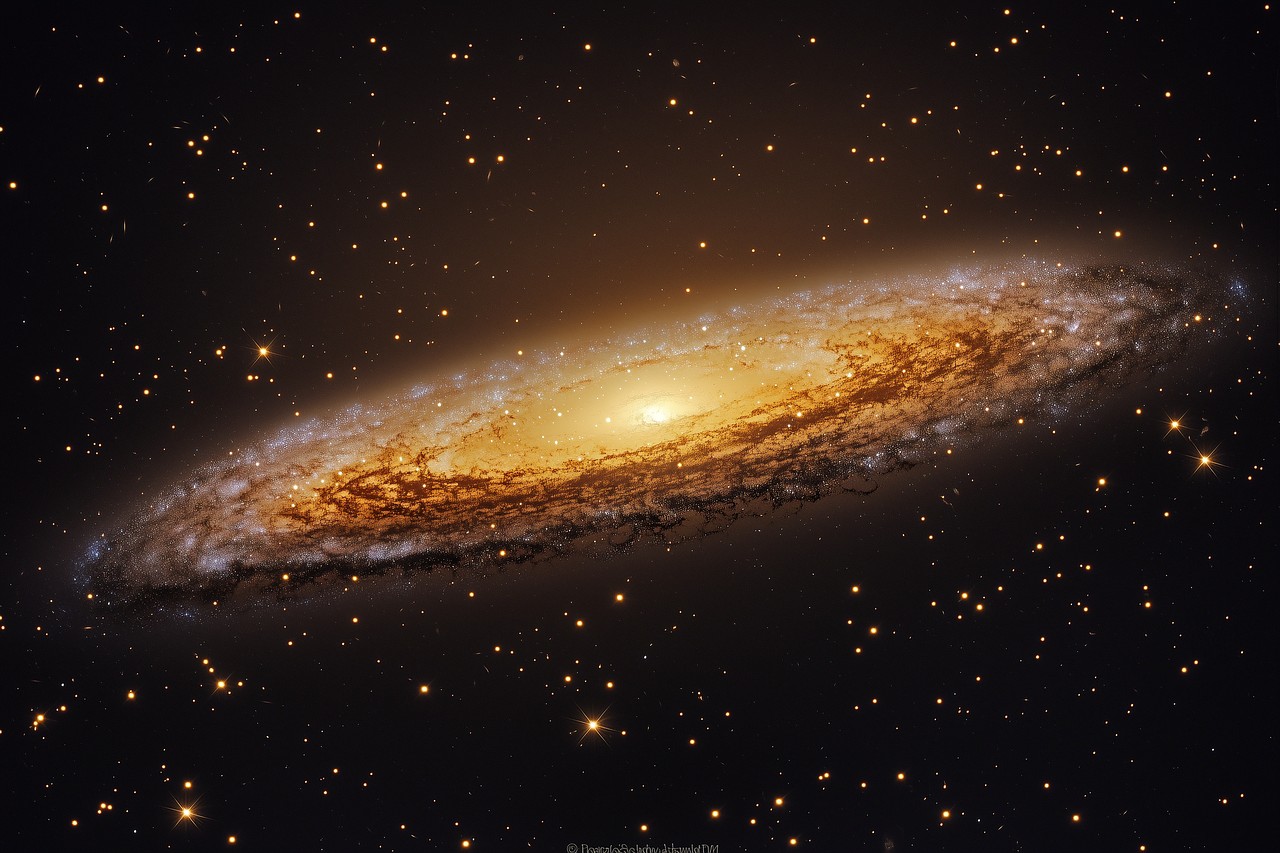 spiral galaxy, space photography, cosmic beauty, high-resolution galaxy, james webb telescope, hubble image, stellar formation, universe wonders, galaxy close-up, milky way resemblance, star clusters, interstellar space, glowing galaxy, nebula details, astrophotography, galactic spiral, celestial view, deep space, astronomy art, cosmic wonder, starry night, galactic core, outer space photography, ai generated