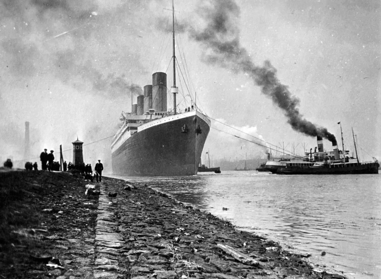 „Titanikas“ po remonto Belfaste, 1911 m.