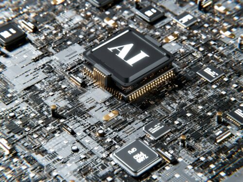 a computer chip with the letter a on top of it