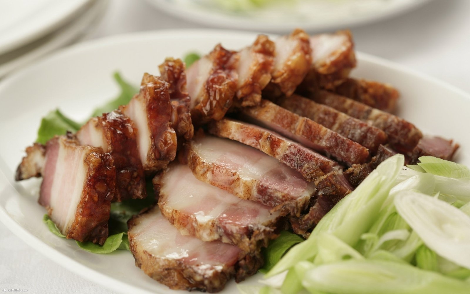 Fat smoked onions meat slices.jpg
