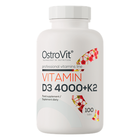OstroVit Vitaminas D3 4000 TV + K2 100 tablečių