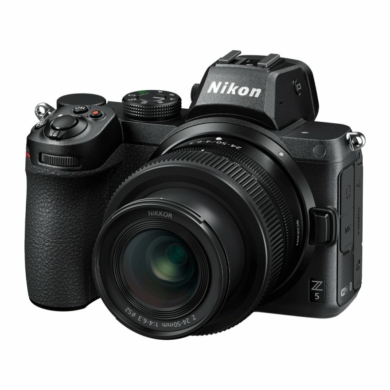 Viso kadro beveidrodis fotoaparatas Nikon Z 5 yra iki šiol pigiausias Nikon fotoaparatas su jutiklio stabilizavimu.