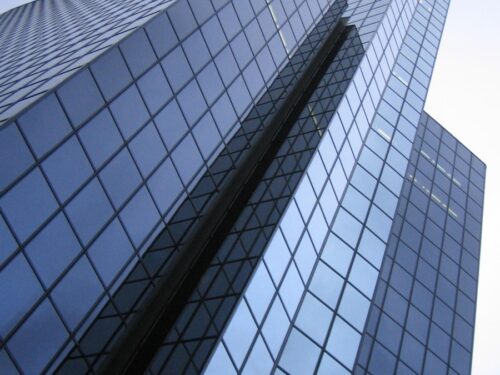 low angle photography of high rise building