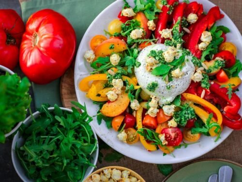 salad on white ceramic bow l