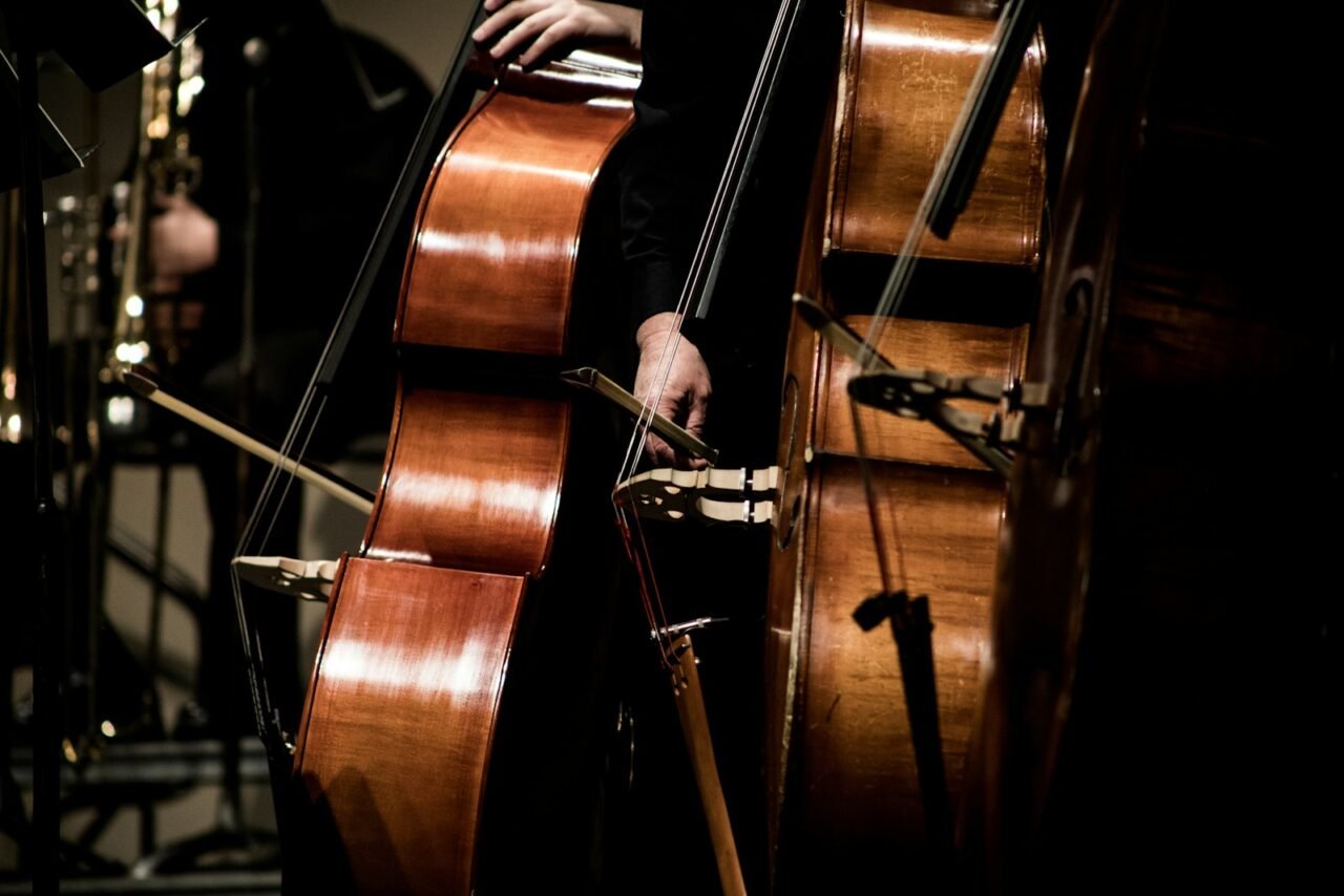 person playing cello